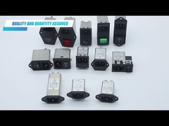 Ổ cắm đầu vào IEC một pha 250V, 10A Bộ lọc đầu vào nguồn, Bộ lọc EMI đường dây điện Tuổi thọ cao