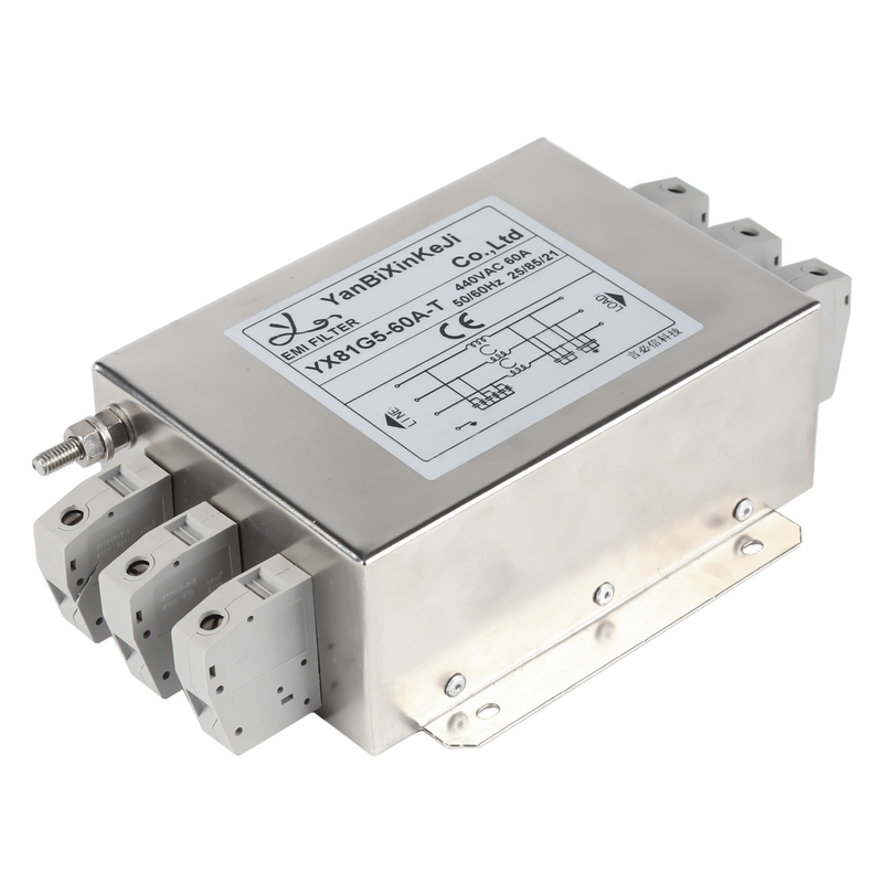 Khối đầu cuối Bộ lọc RFI Bộ lọc ba pha ba dây Bộ lọc EMI 380V / 440V