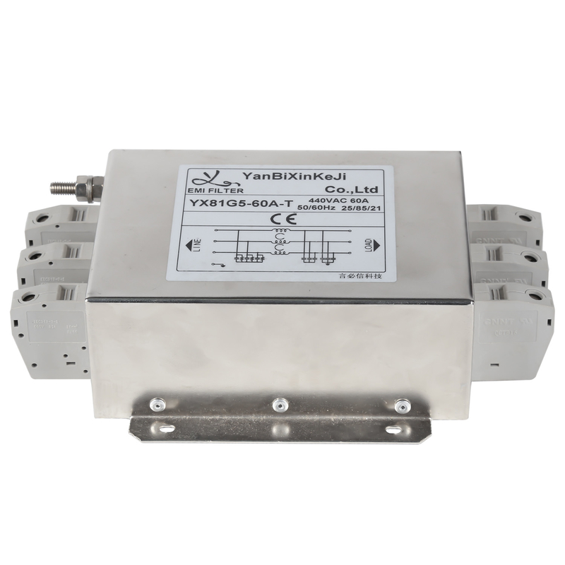 Khối đầu cuối Bộ lọc RFI Bộ lọc ba pha ba dây Bộ lọc EMI 380V / 440V