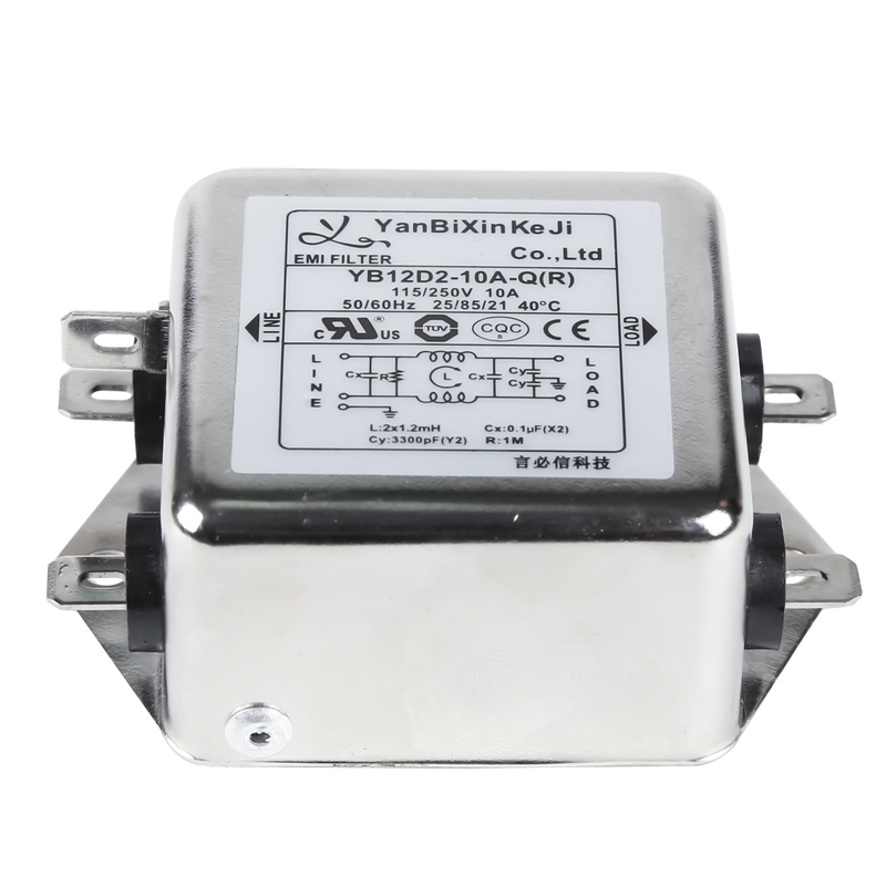 YB12D2 Bộ lọc một pha một pha M4 Bộ lọc nhiễu đường dây điện đầu ra trục vít