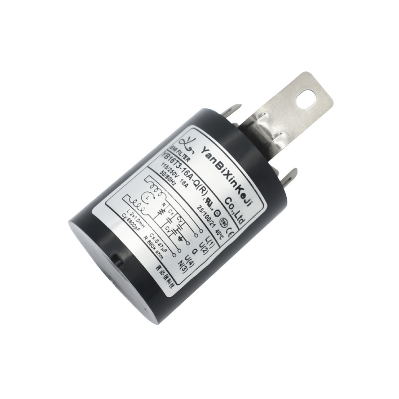 Vỏ nhựa 16A Bộ lọc EMI Bộ lọc tiếng ồn đầu cuối hàn Lug Bộ lọc một pha AC