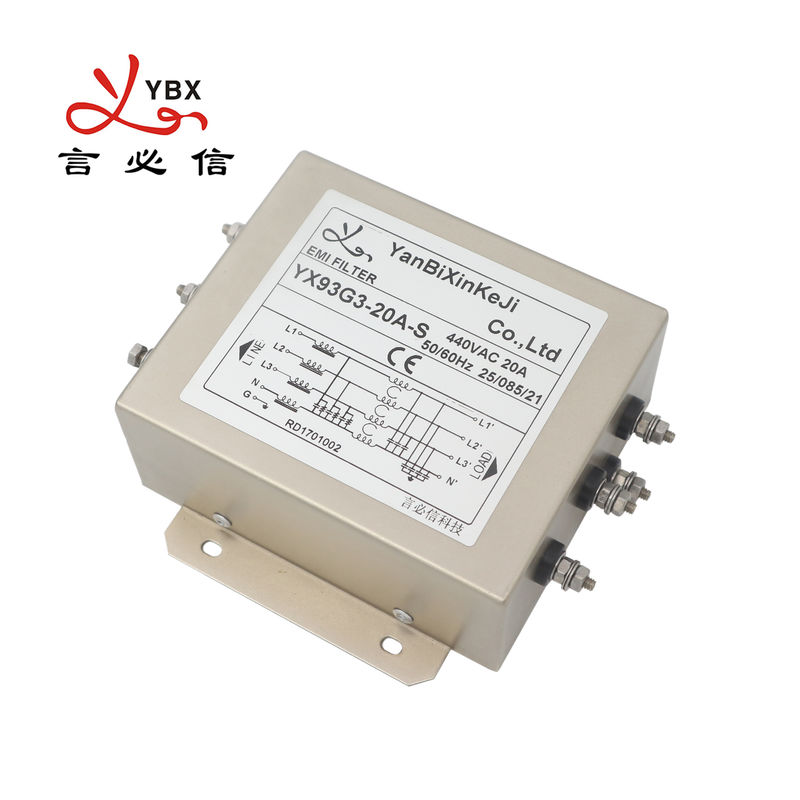 YX93G3 20A Bộ lọc EMI 3 pha Bộ lọc điện EMI cho VFD