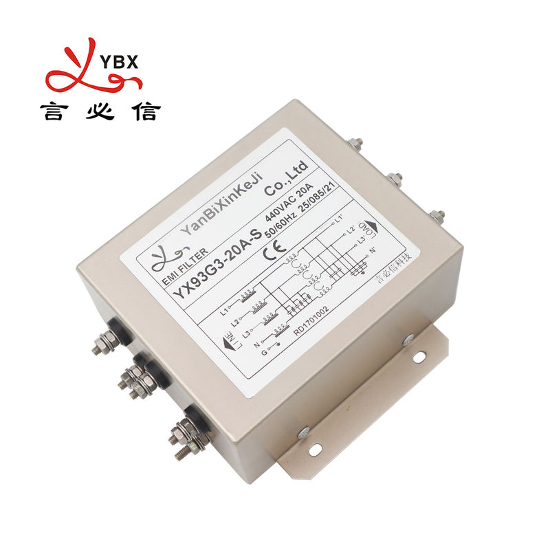 YX93G3 20A Bộ lọc EMI 3 pha Bộ lọc điện EMI cho VFD