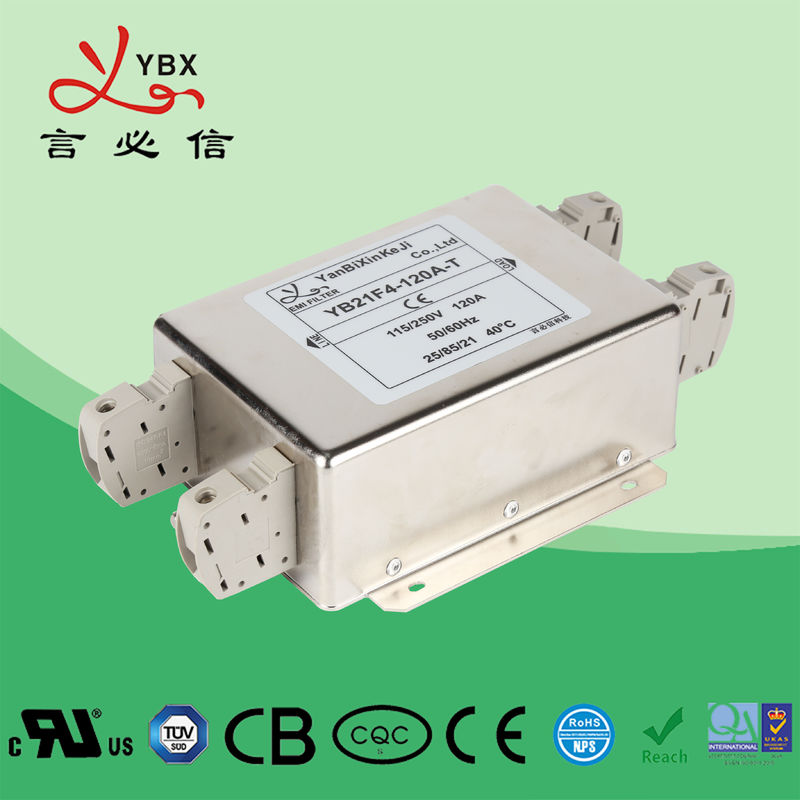 Bộ lọc tiếng ồn nguồn 120V 30A 250VAC AC / Bộ lọc EMI dòng kim loại