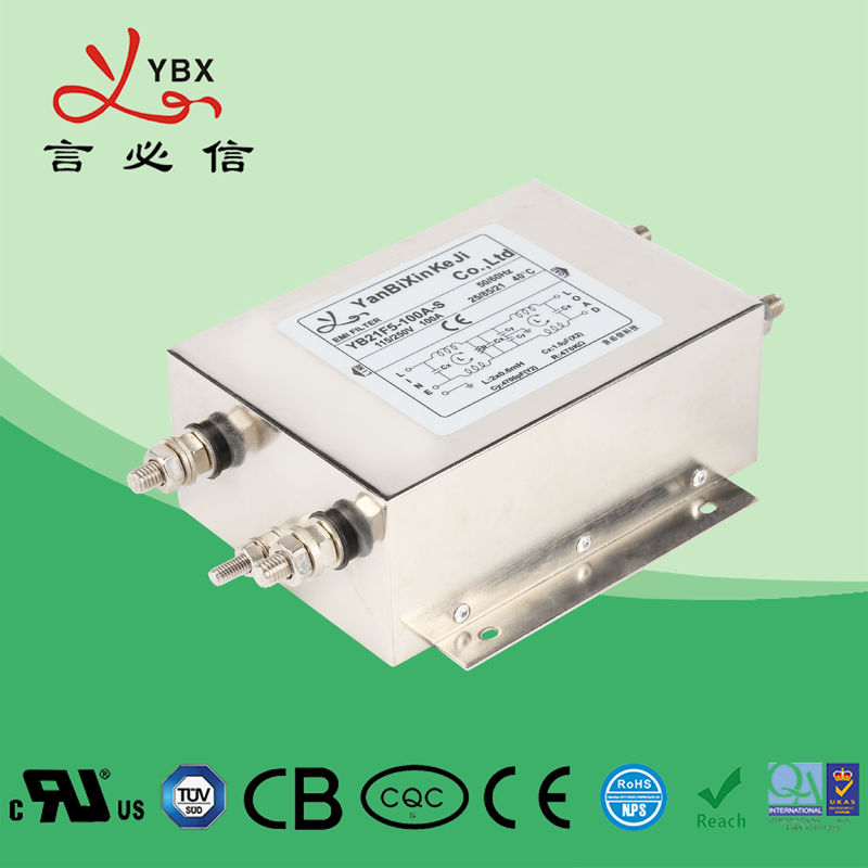 Bộ lọc tiếng ồn nguồn 120V 30A 250VAC AC / Bộ lọc EMI dòng kim loại