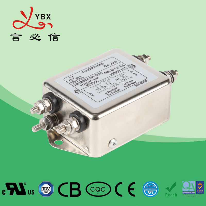 Bộ lọc dây thấp AC dây AC RFI Bộ lọc nguồn 120V 250V Dịch vụ tùy chỉnh