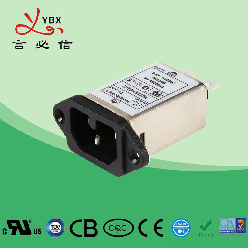 Yanbixin Bộ lọc EMI điện tử 10A Nội tuyến / Máy giặt Bộ lọc EMI AC RFI